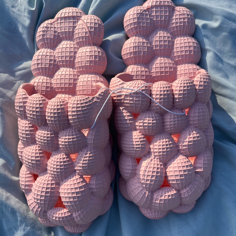 Baby pink bubble slides